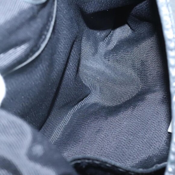 Salvatore Ferragamo Gancini Bag Canvas Leather Black Silver Auth bs26905 - Picture 12 of 16